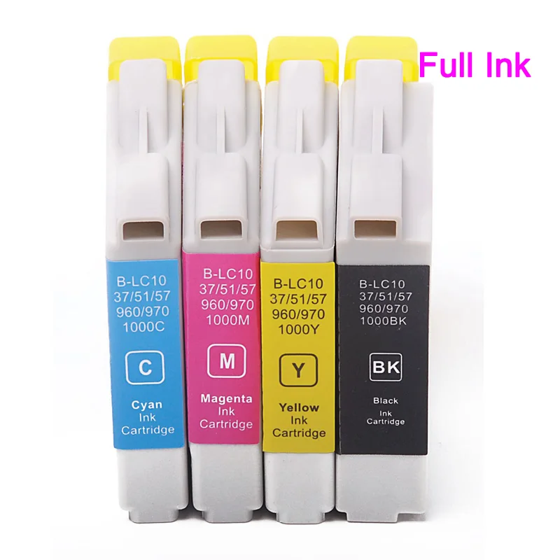UP 4pcs Compatible ink cartridge for Brother LC10 LC37 LC51 LC57 LC960 LC970 LC1000 DCP130C/135C/150C/153C/157C MFC-240C 260C | Компьютеры