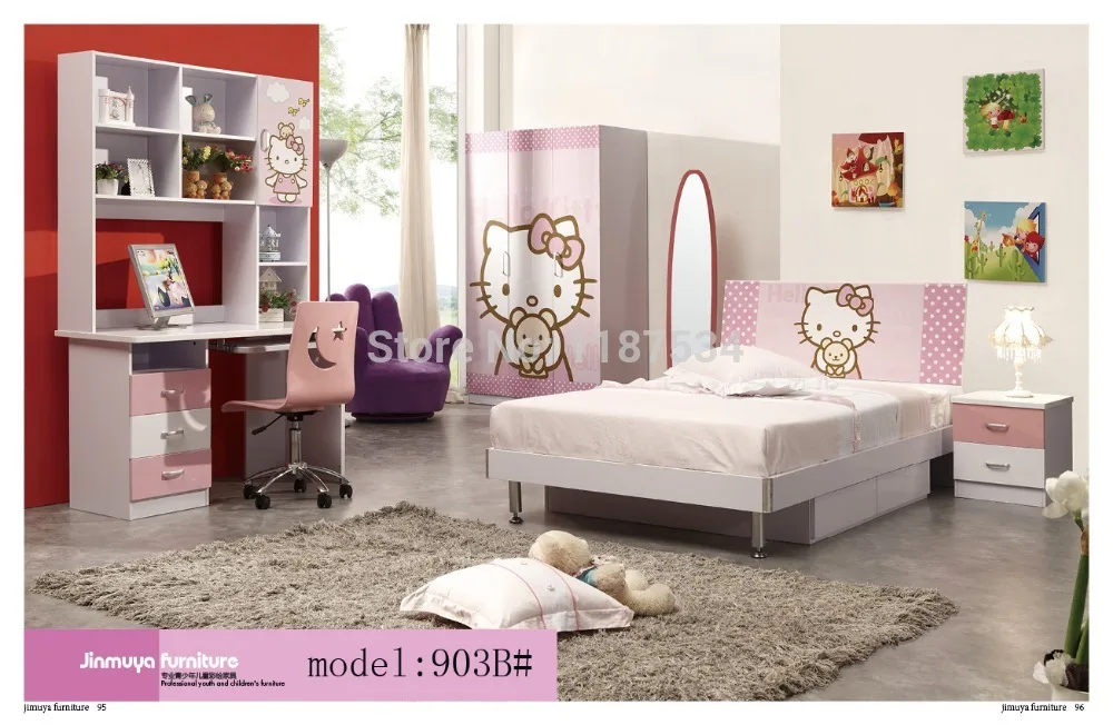 

Bedroom home furniture bed wardrobe desk nightstand swivel chair hatstand hatrack furniture set