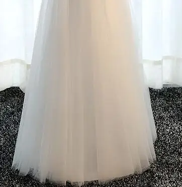 NOBLE WEISS Robe De Soiree пылевые Розовые аппликации с бисером сексуальные длинные вечерние платья невесты для банкета элегантное платье в пол - Цвет: Слоновая кость