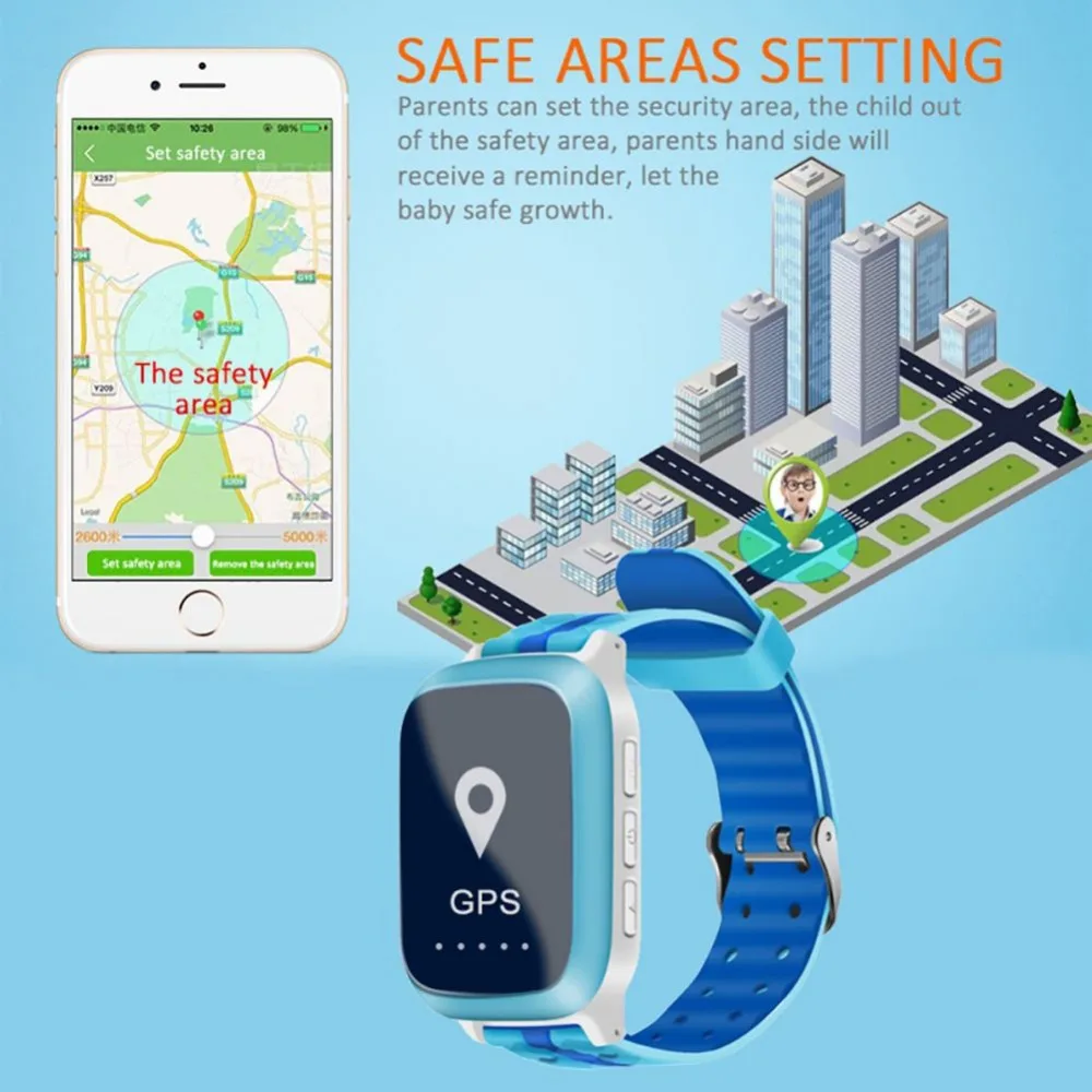 DS18 детские GPS умные часы детский монитор здоровья безопасный телефон + LBS GPRS SOS