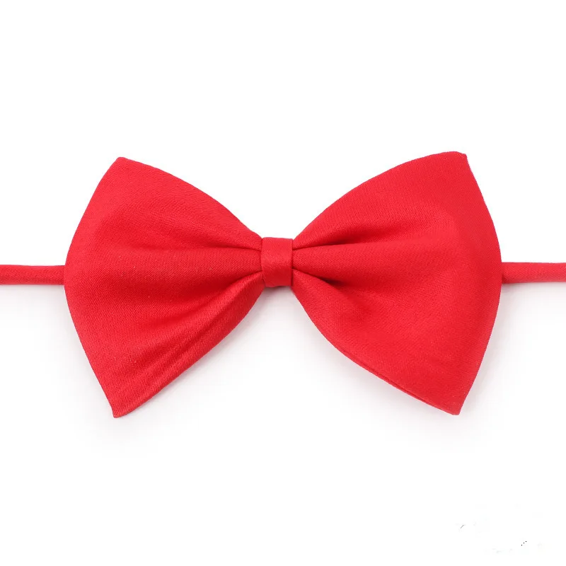 8 Colors Pet Dog Cat Bow Tie Adjustable Dog Necktie Pet Accessories for Dogs& Cats Solid Color Puppy Kitten Bow Tie - Цвет: Red