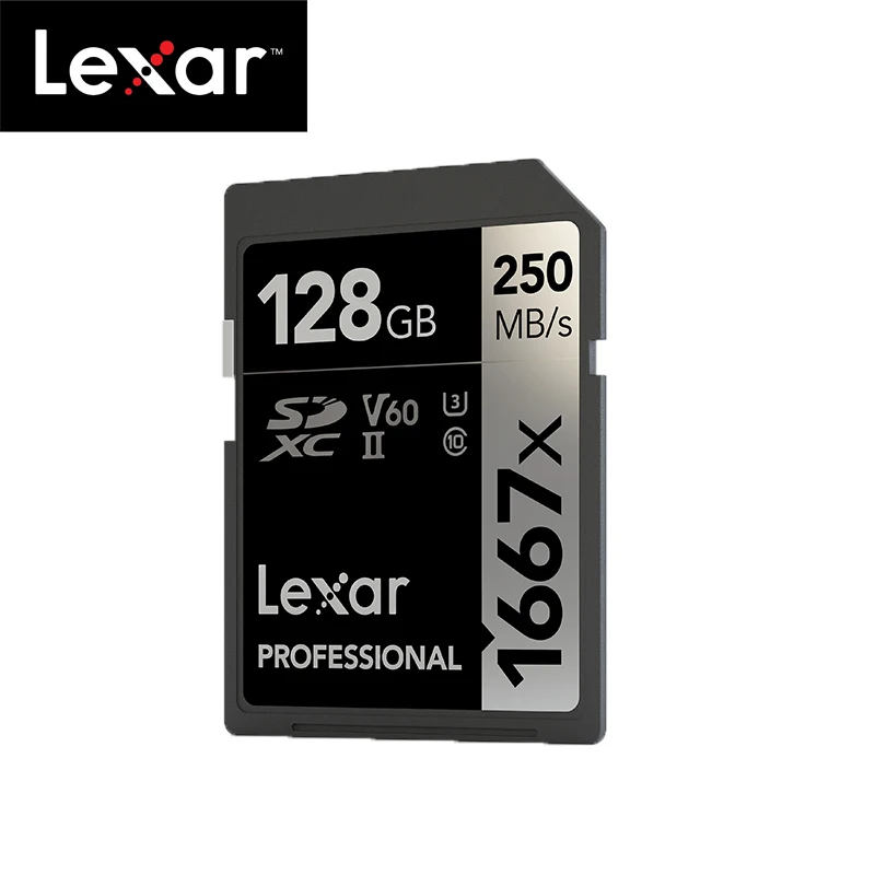 100% оригинал Lexar 1667x sd карта до 250 МБ/с./с флэш памяти 128 ГБ V60 UHS II U3 высокоскоростная