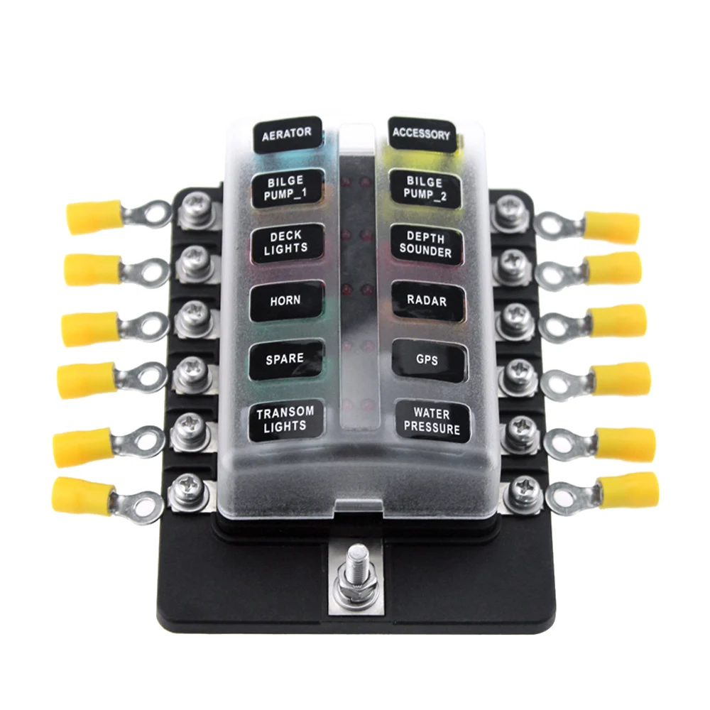 Блок предохранителей с крассветодиодный светодиодным индикатором 10 12 В 24 |