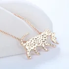 Ожерелье женское посеребренное с подвеской Кот мышь