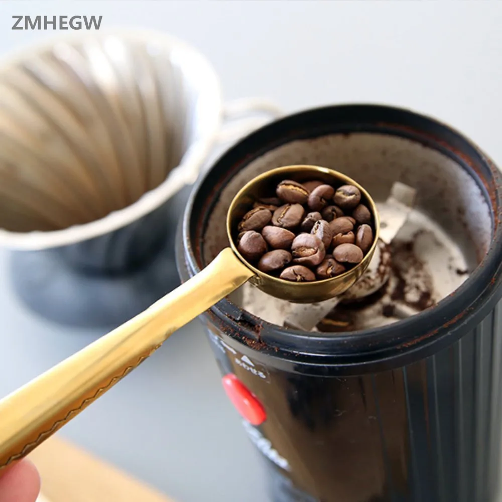 ZMHEGW Новый 1 шт. 17 5*3 7 см кофе совок из нержавеющей стали Мерная ложка с
