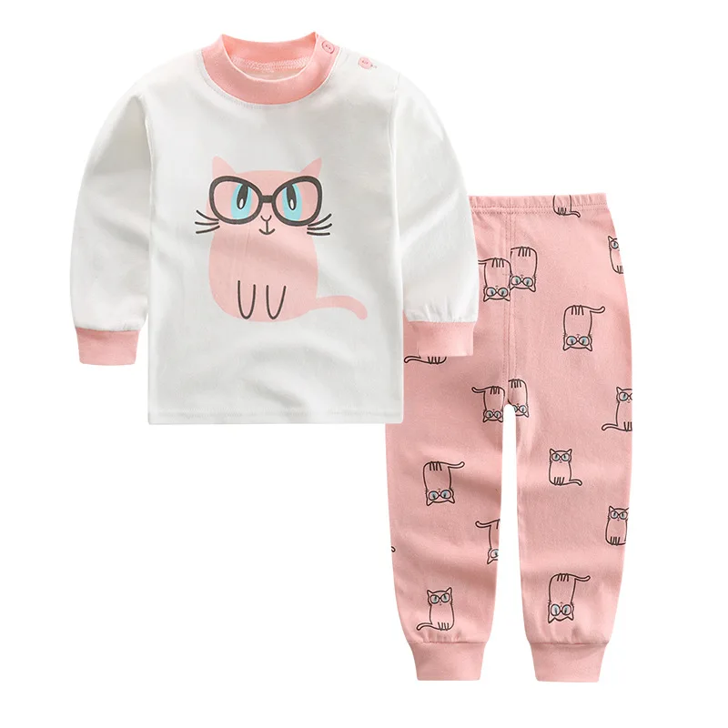 Spring Newborn Baby boys girls clothing pajamas set Cotton Long sleeves T-shirt + pants 2pcs suit For Infant clothes sets | Детская