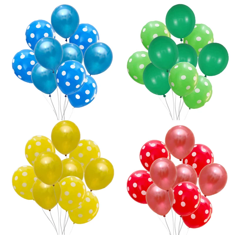 10 шт 12 дюймов в горошек воздушных шаров из латекса одежда для свадьбы дня