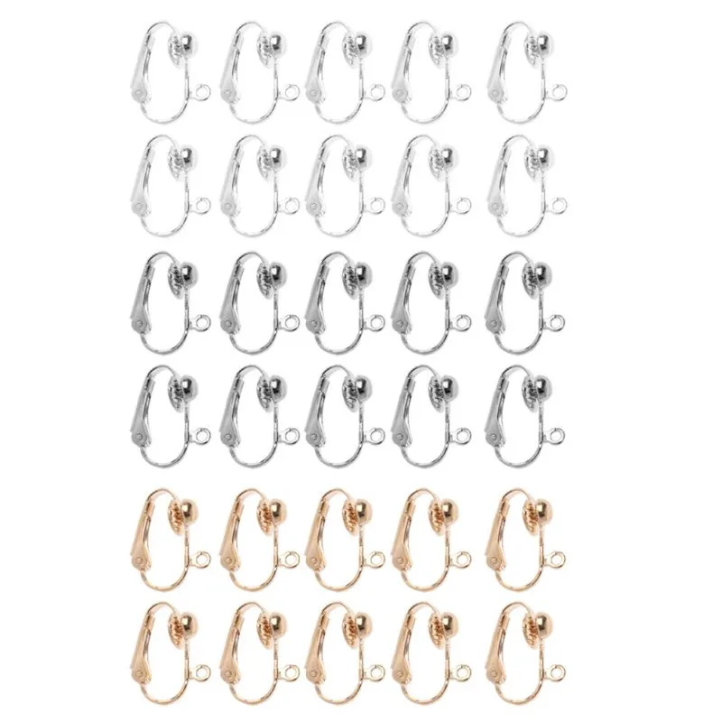10 шт клип на серьги конвертер с простой открытой петлей без пирсинг для уха