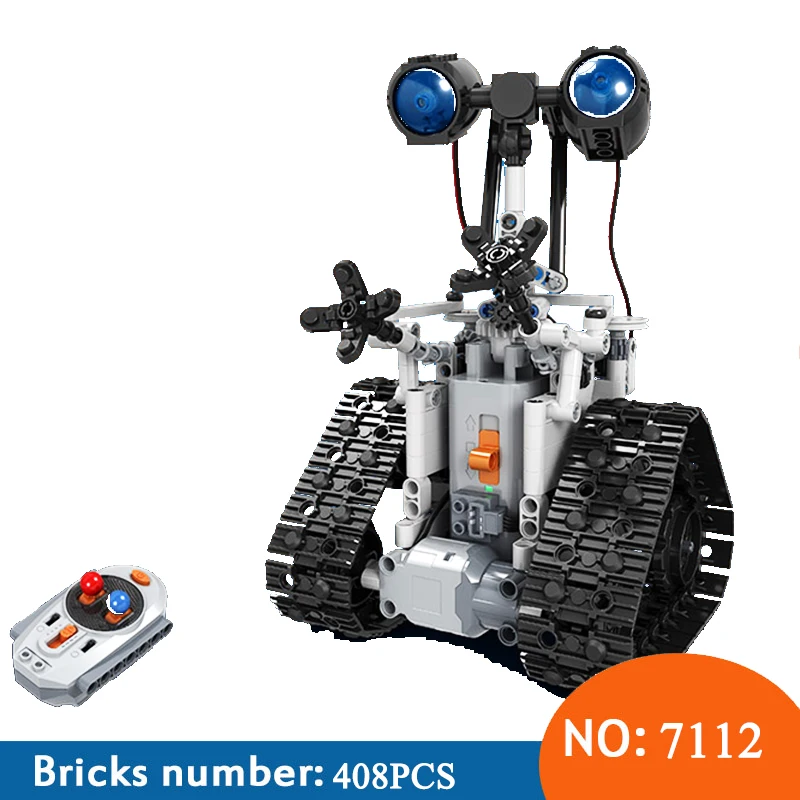 Winner 7112 Technic City пульт дистанционного управления RC бульдозер Электрический конструктор строительные блоки инженерные 408 шт игрушки для детей
