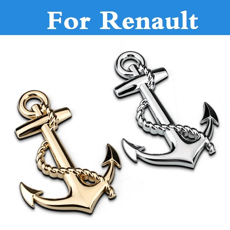 Металлические наклейки с крестиками в виде якоря эмблема для автомобиля Renault Captur