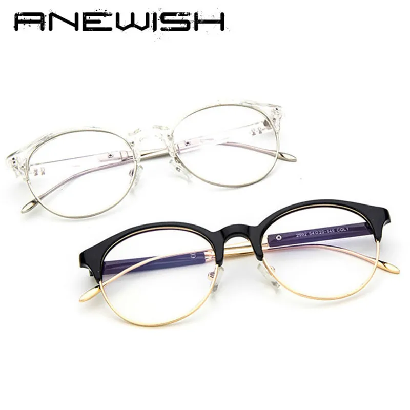 Новый Популярный высококачественный Cat Eye ретро глаз Очки Рамки металла Half-Рамки