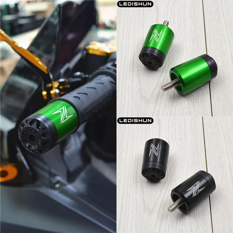 Руль акустическая система заканчивается Кепки слайдер Для KAWASAKI Z1000 Z900 Z900 RS Z800 Z750R Z750S Z400 Z300 Z250 Аксессуары для мотоциклов с ЧПУ