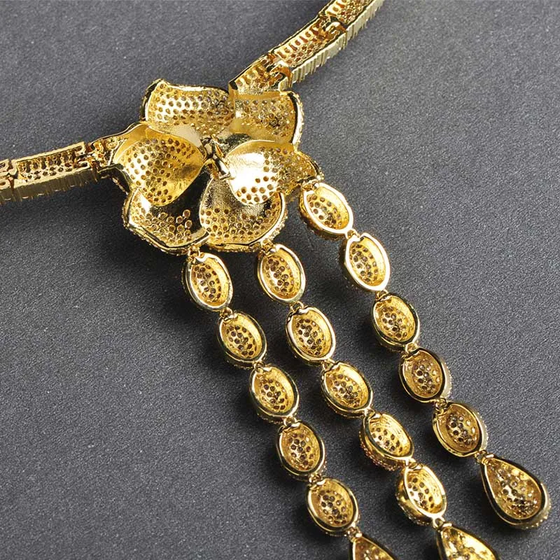 Dazz Роскошные Длинные подвеска кисточкой колье Цепочки и ожерелья Серьги