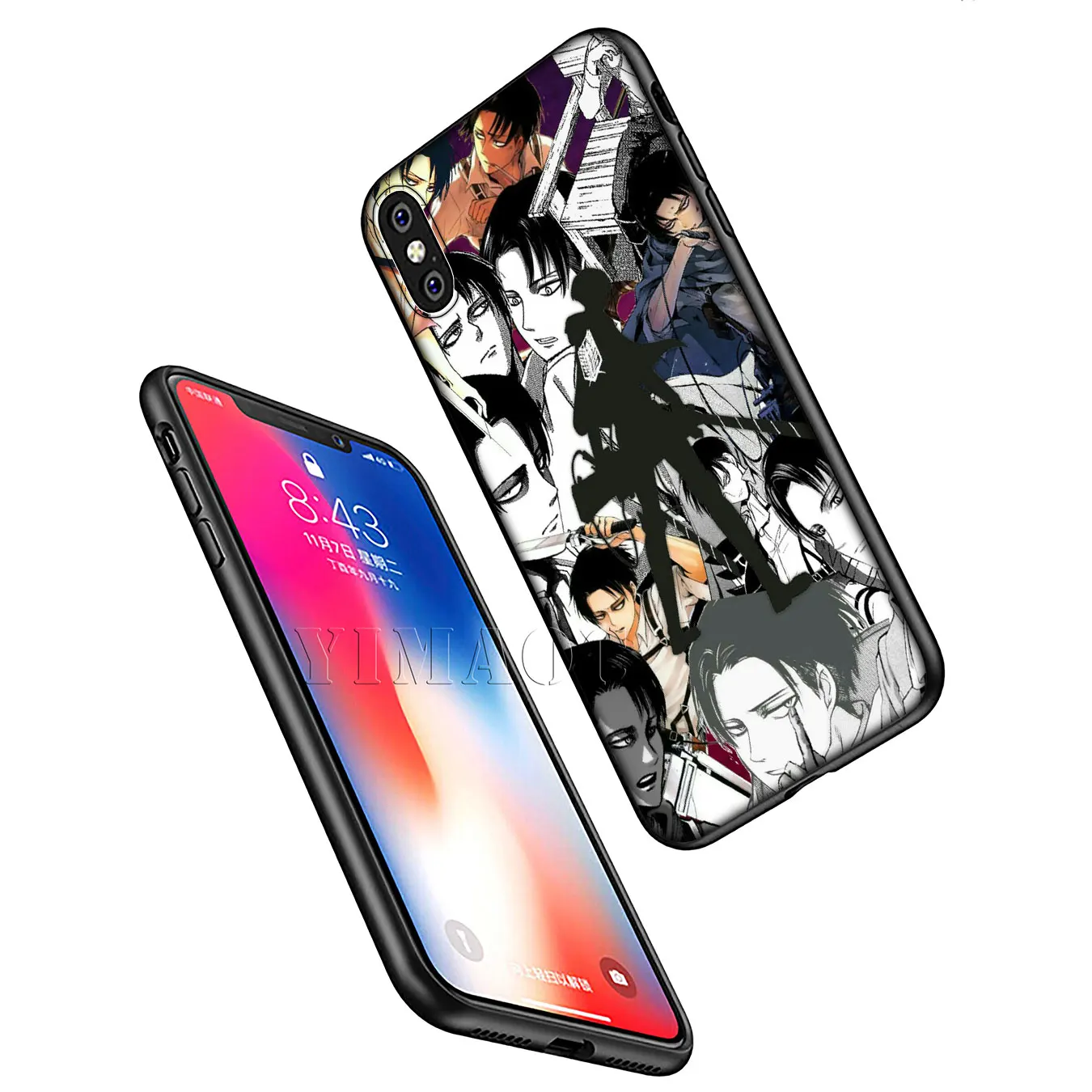 YIMAOC атака на Титанов MIKASA ARMIN Levi мягкий силиконовый чехол для телефона iPhone XR X XS Max 6