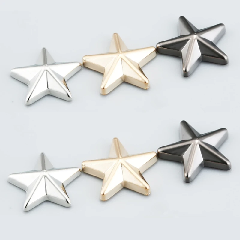 Пластиковые бусины CCB серебристые/черные/золотистые звезда пентаграммы модные