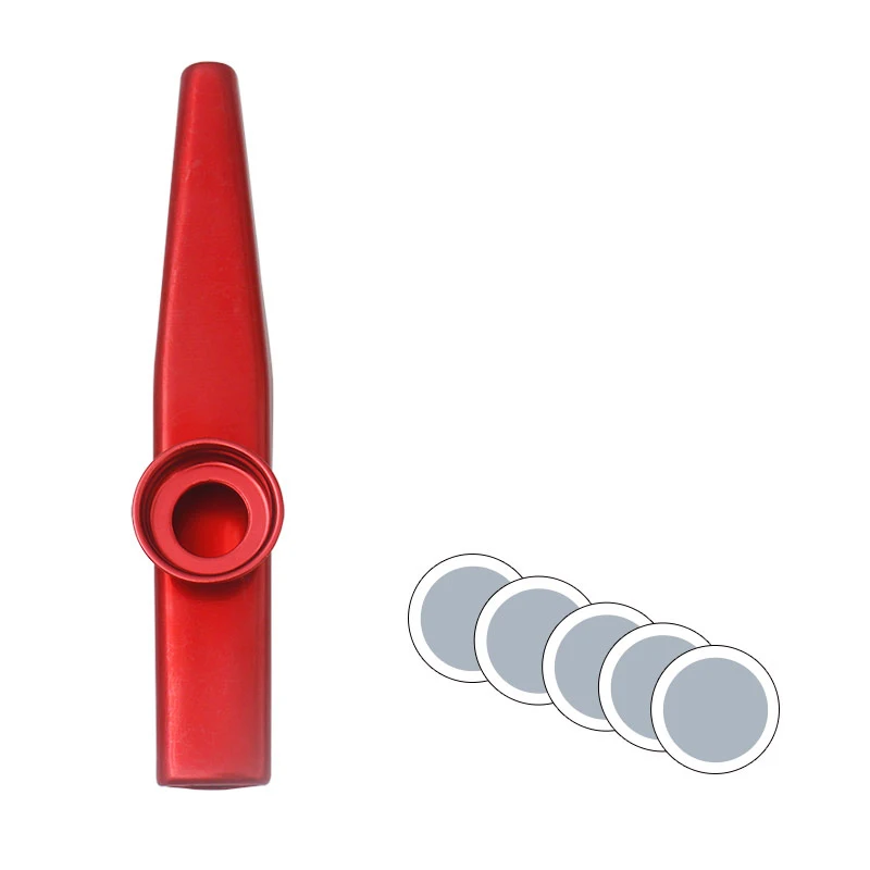 Red MoiN металлический легкий kazoo гитара для начинающих любителей музыки музыкальный инструмент 5 подарков диафрагма простой дизайн 6 цветов на выбор - Цвет: Red