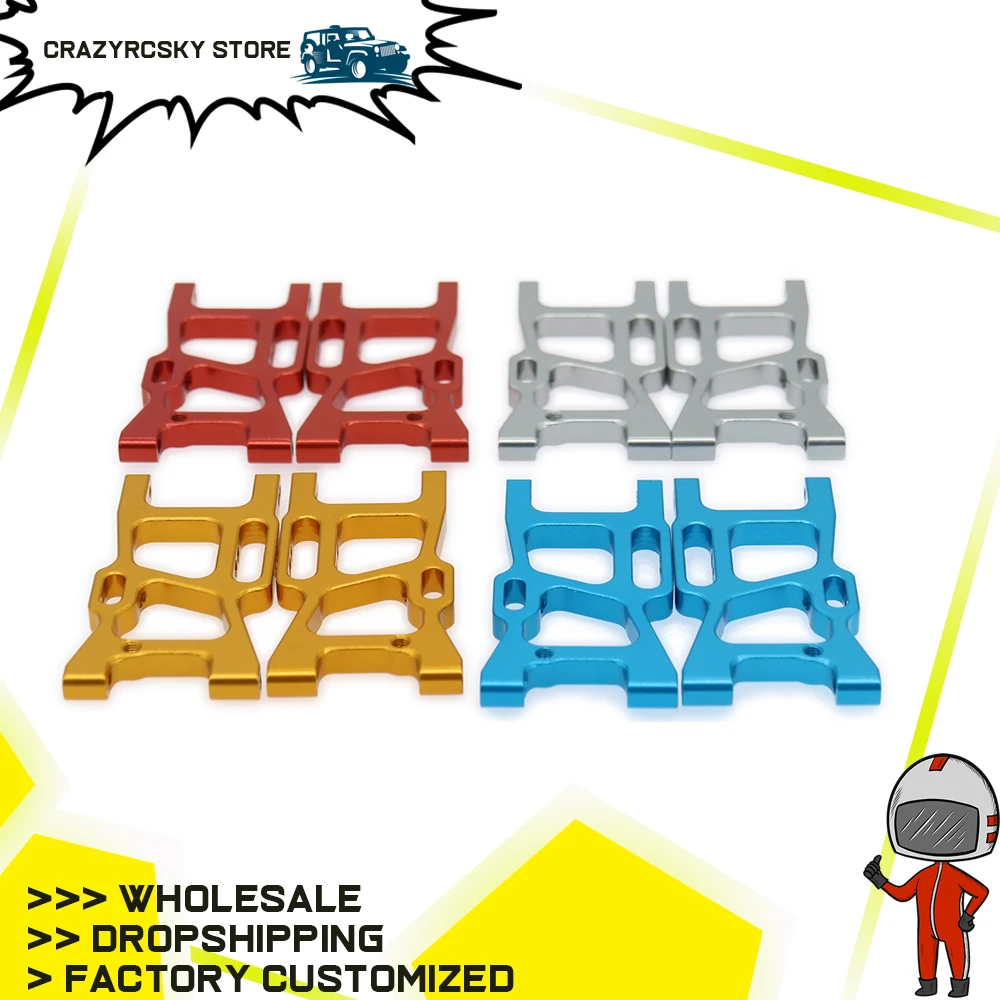 

2PCS Alloy Front Lower Suspension Arm For Rc Hobby Model Car 1/14 Lc Racing Full Series Upright Set Toy Spare PartsBE6014 RCAWD