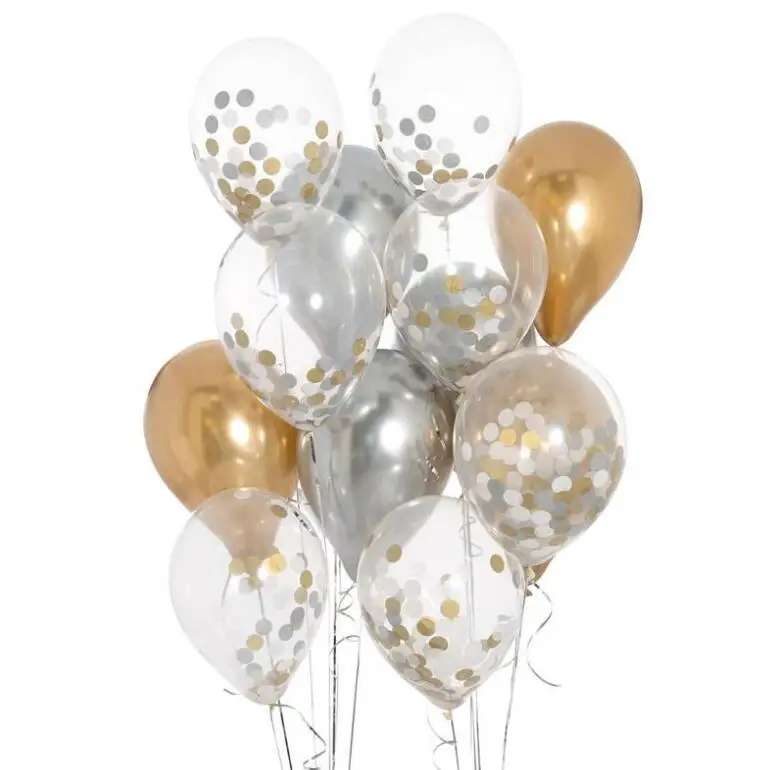 set 5 12 шт./лот, 12 дюймов, новинка, золотые, розовые, синие шары, золотые, черные, красные конфетти, украшение для свадьбы, дня рождения, вечеринки, гелиевые принадлежности для детского душа - Цвет: set 5
