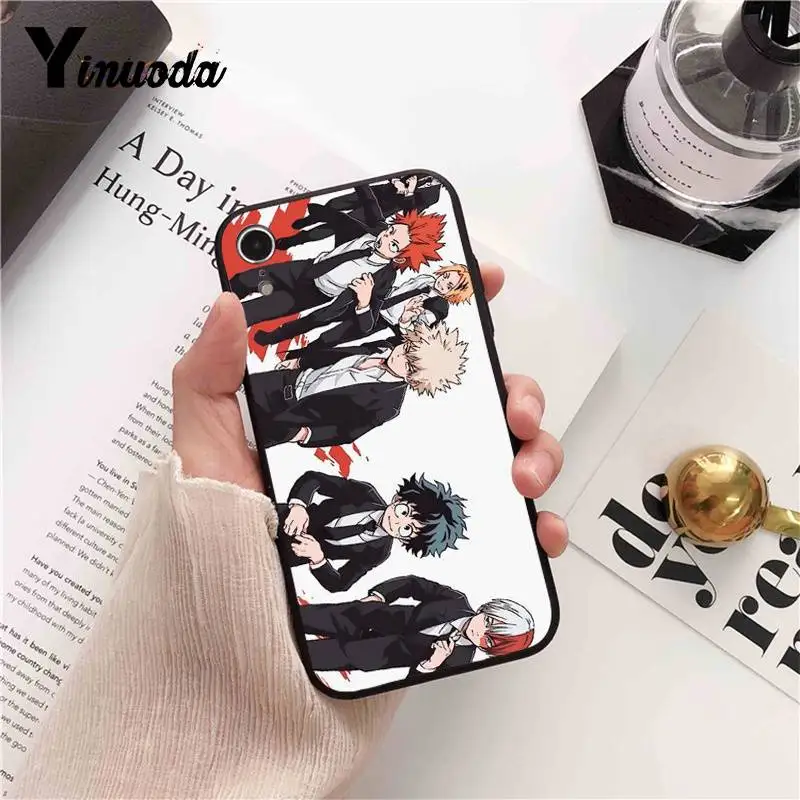 Силиконовый чехол для телефона Yinuoda My Hero academic Anime на заказ iPhone 8 7 6 6S 6Plus X XS MAX 5 5S SE XR 11