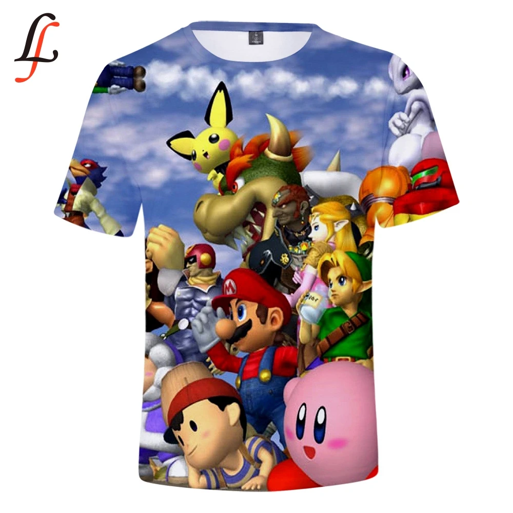Super Smash Bros. Повседневные футболки для женщин и мужчин летняя одежда K pop Harajuku Лидер