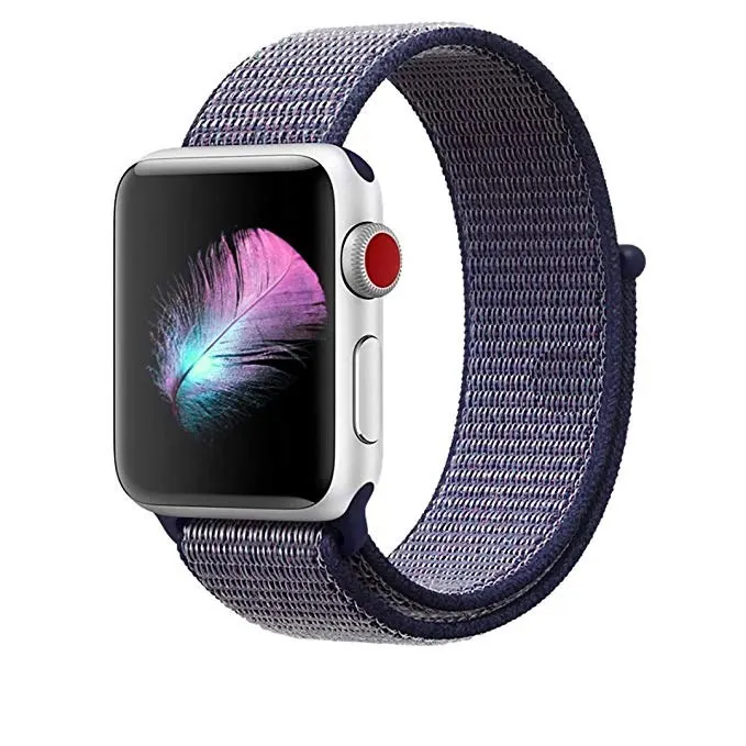 Нейлоновый спортивный бесшовный ремешок Ремешки для наручных часов Apple Watch 5 Группа 44 мм, 42 мм, 40 мм 38 м Ремешок для наручных часов Iwatch серии 5/4/3/2/1 ремешок для часов