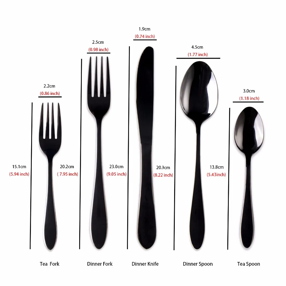 BERGLANDER High-quality Black Cutlery Set Stainless Steel Western Food Tableware Sets Fork Steak Knife Dinnerware | Дом и сад
