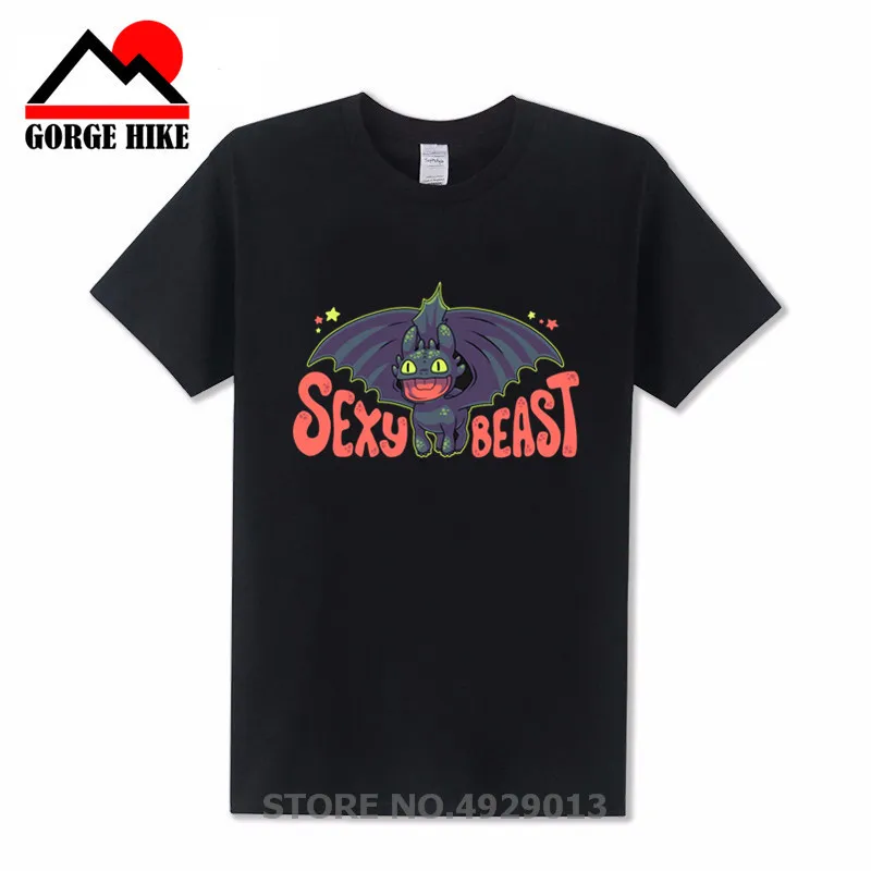 Сексуальная футболка Beast без зуба мужские милые топы с героями мультфильмов