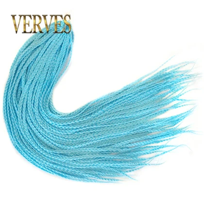 #144 VERVES вязанные крючком косички, 24 дюйма, косички в коробке, 22 корня/упаковка, Ombre, синтетические косички, наращивание волос, тепловое волокно, объемная косичка, розовый, черный - Цвет: #144