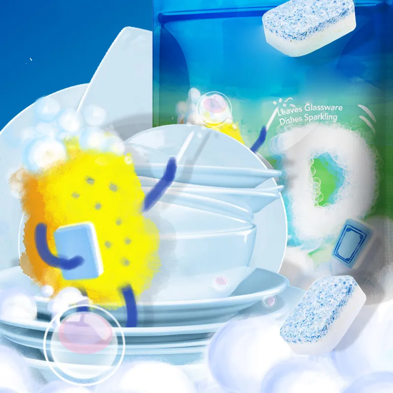 3/5/10 шт. таблетки для мытья в посудомоечной машине|Чистящие салфетки| |