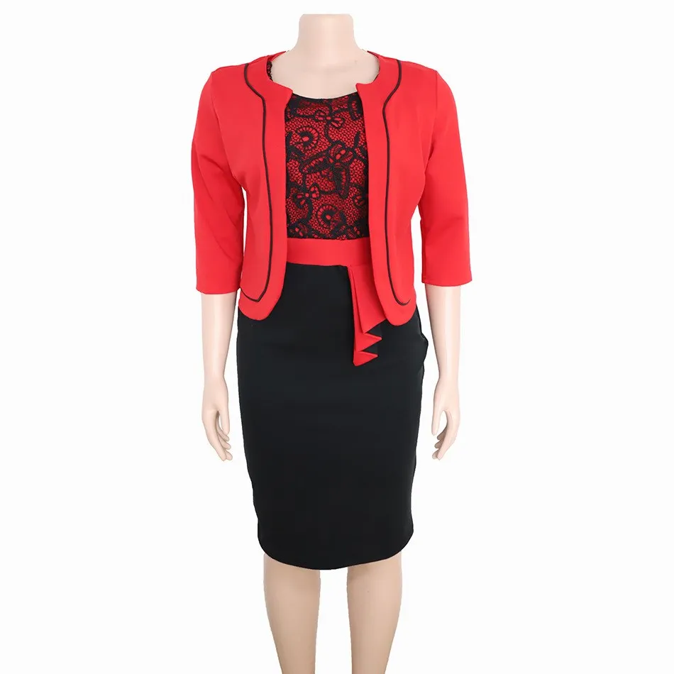 Женское платье с коротким рукавом кружевное в стиле пэчворк короткое пальто