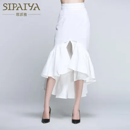 SIPAIYA/2017 брендовая новая сексуальная юбка Русалочки для вечеринки с оборками