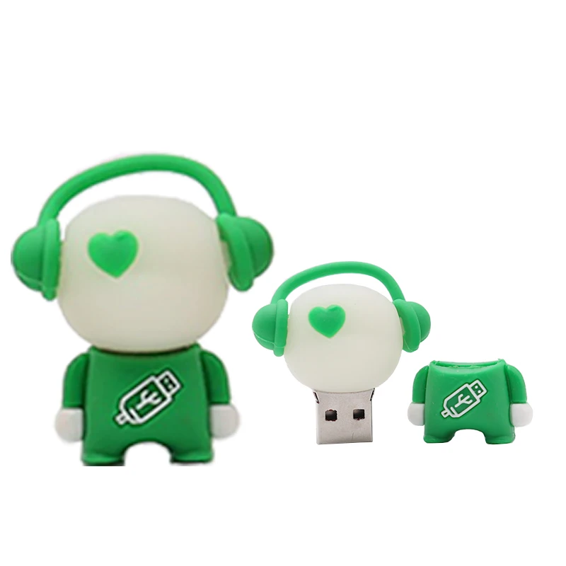 100% capacity pendrive cartoon music man usb flash drive 4GB 8GB 16GB 32G 64GB cute memory stick lovely gift 128gb | Компьютеры и офис