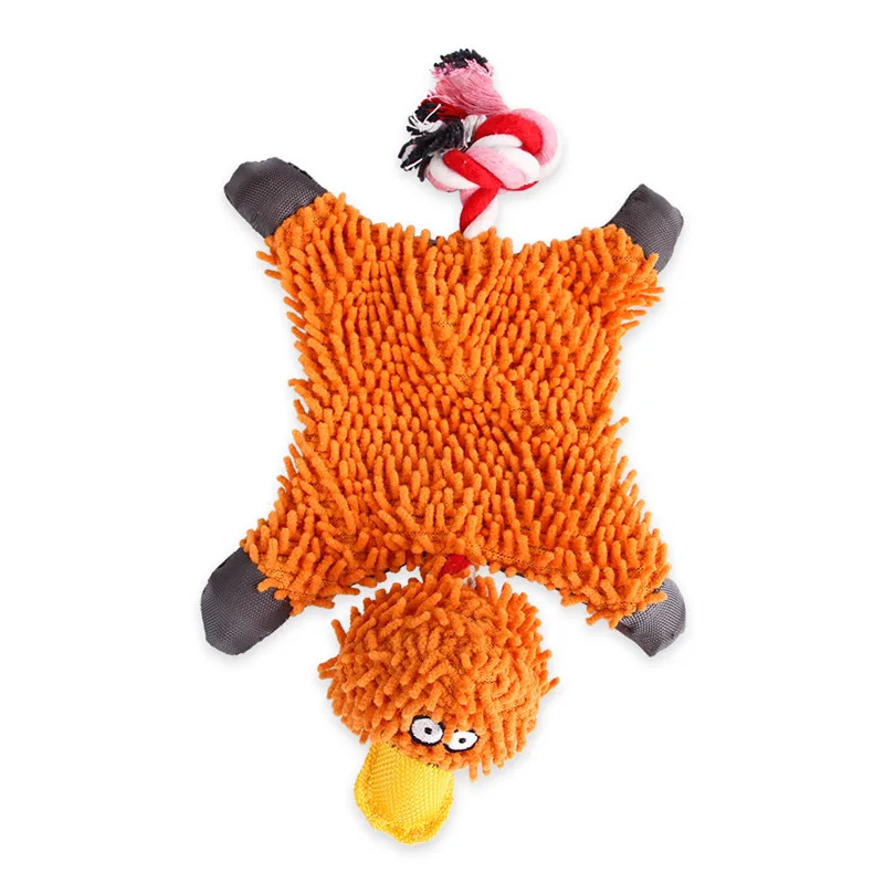 Собака милый в форме утки писк игрушка прочный чистка зубов игрушки для животных