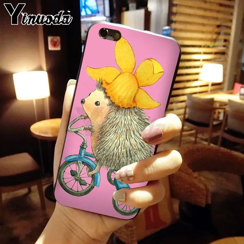 Yinuoda чехол для телефона с изображением животных yedhog ride a bike милый iPhone 5 5Sx 6 7plus 8 8Plus X