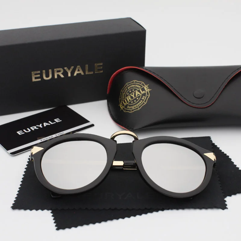 EURYALE новые модные солнцезащитные очки кошачий глаз для женщин белая оправа