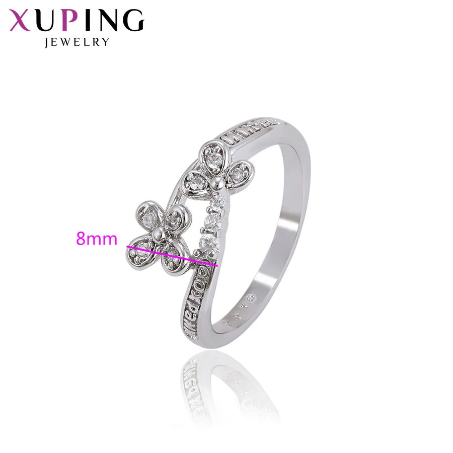Женские кольца с цветком Xuping бижутерия искусственным фианитом роскошный