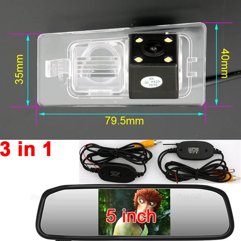 wireless monitor 3 Обратный резервный парковочная камера заднего вида для азиатского hyundai Elantra 2011 2012 2013 Kia Ceed Европейская версия - Название цвета: wireless monitor 3