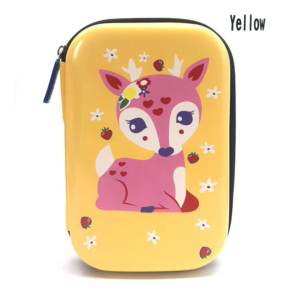 Yellow deer Пенал Estuche Эсколар Kalemlik животного КАЛЕМ Kutusu Estuches Para El колеги коробка школы Kawaii карандаш большой единорог - Цвет: Yellow deer