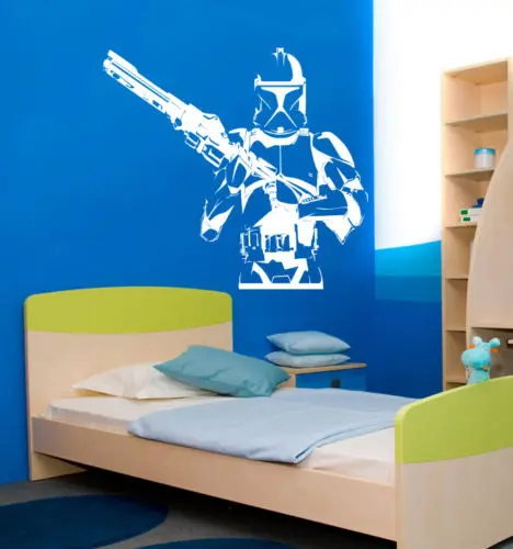 Штурмовик Звездные войны Детская Комната стены наклейки наклейка wall art decor 23X38
