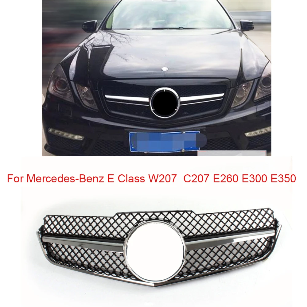 Для Mercedes-Benz W207 C207 E класса E260 E300 E350 Coupe 2 двери переднего бампера гриль ABS черный |