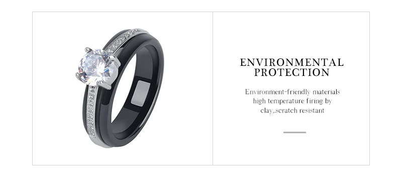 Геометрические CZ Стразы, кольца для женщин, свадебные ювелирные изделия, подарок, ширина 6 мм, здоровое керамическое ювелирное изделие, подарок, модное ювелирное изделие