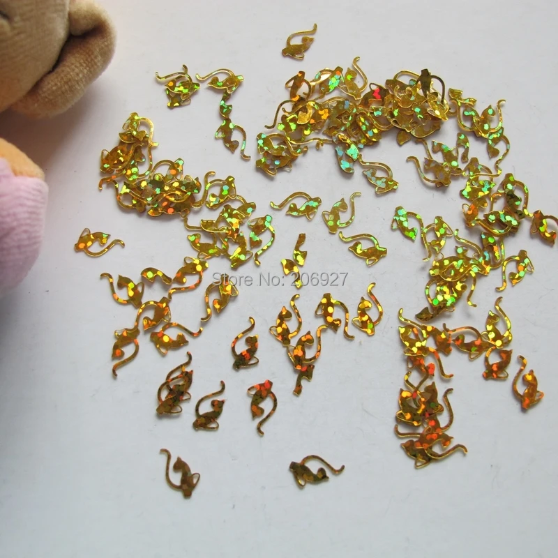 GD22 2 20 г/пакет милое лазерное Золотое леопардовое украшение для ногтей блестящее