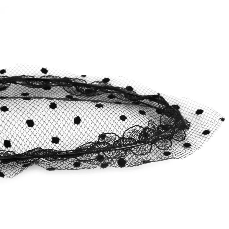1 шт. повязка на голову Сексуальная кружевная маска с вуалью в горошек кошачьими