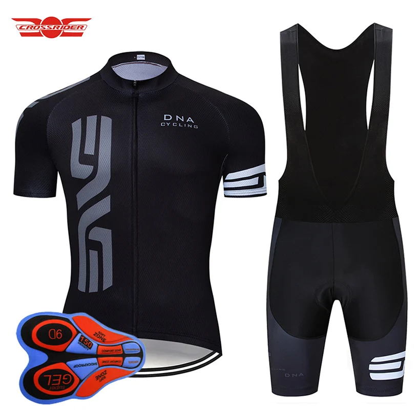 Cycling Set Черный Велоспорт Джерси Bib набор MTB Форма велосипед шорты костюм Ropa Ciclismo мужской летний велосипедный костюм, трико Culotte - Цвет: Cycling Set