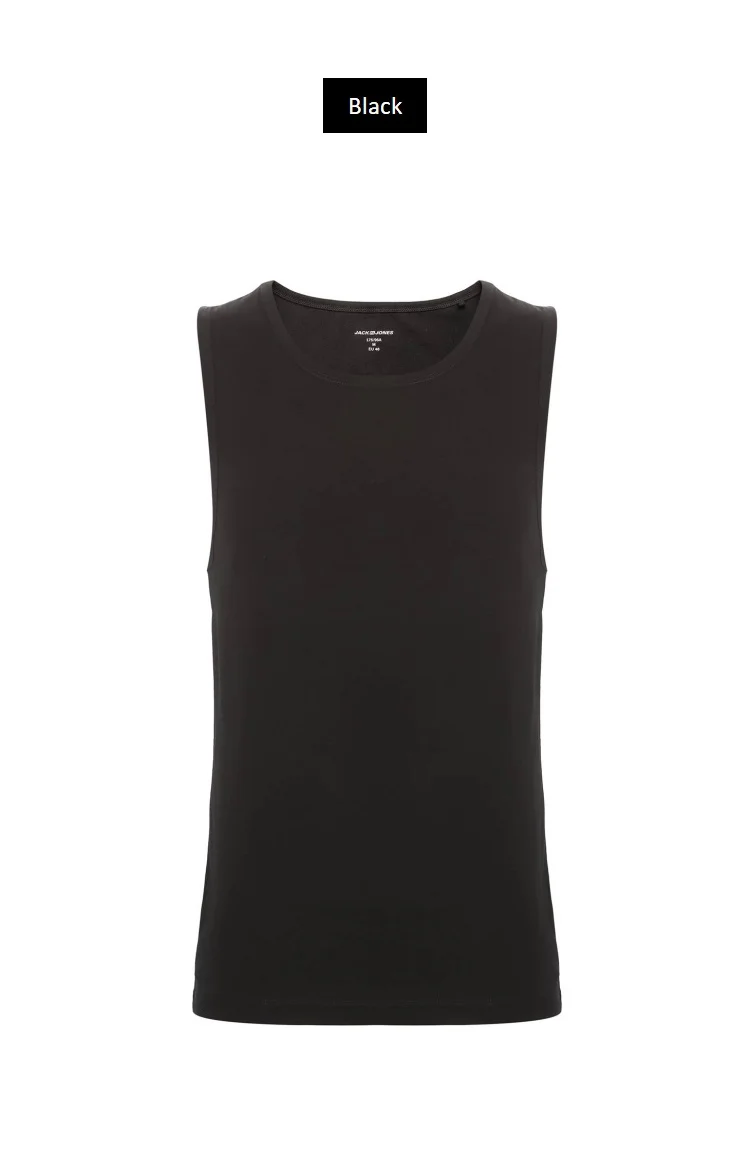 JackJones Мужская эластичная хлопковая Футболка вязаная майка с бретельками одежда для отдыха Домашняя одежда футболка мужская одежда E | 219191501