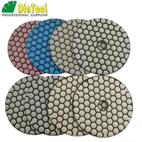 shdiatool 8pcsset 100mm dry diamond flexible polishing grinding pads 4inch stone sanding disc for marble granite ceramic