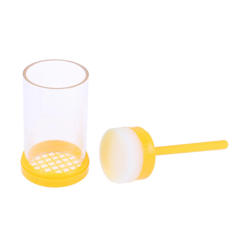 

Portable Queen Bee Marking Cage Useful Marker Yellow Plastic Bottle with Soft Plunger Beekeeping Equipment Insect Bee Tool
