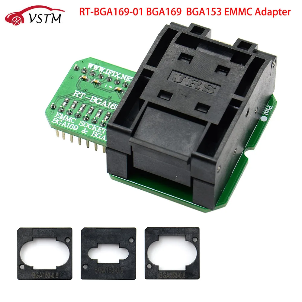 RT-BGA169-01 BGA169/BGA153 EMMC адаптер V2.1 с 3 шт. BGA ограничительная коробка для RT809H программатор