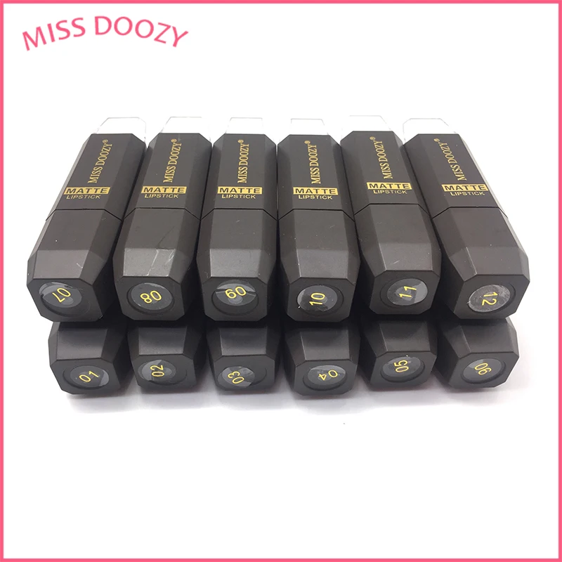 Мисс DOOZY Новый помады для Для женщин пикантные брендовые губы 12 Цветов Косметика