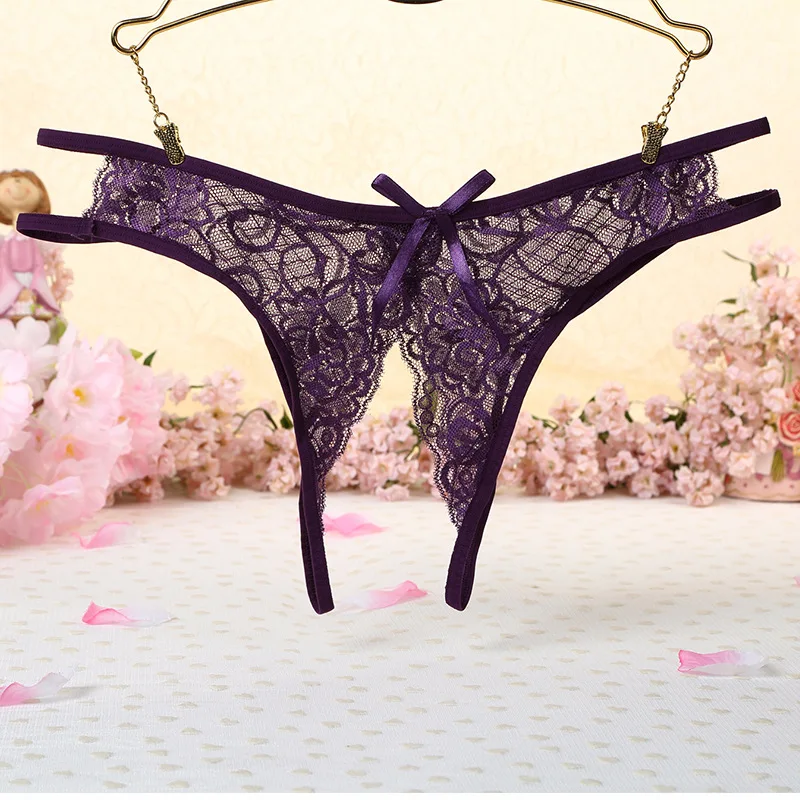 Большие размеры сексуальные прозрачные трусики женские кружевные трусы розовое